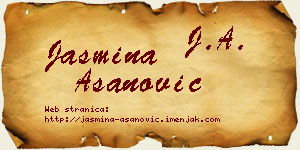 Jasmina Asanović vizit kartica